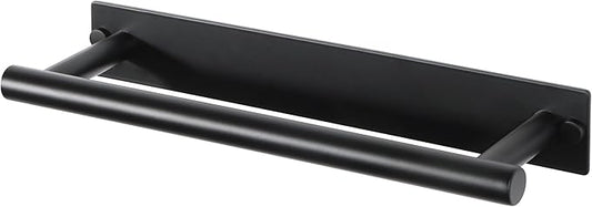 Alise Bath Towel Bars, 12 Inch Towel Hanger Towel Racks for Bathroom, SUS304 Stainless Steel Hand Towel Holder, Wall Mount with Self-Adhesive or Drilling, Matte Black