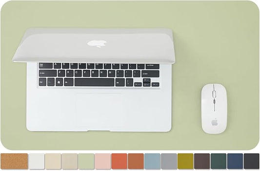 Cork Desk Mat - Small Dual-Sided Desk Pad for Office and Home - Desk Organization and Accessories - Ideal for Large Mouse Pad and Small Desk Mats on Top of Desks(Light Green,23.6"x 13.8")-NeatNest