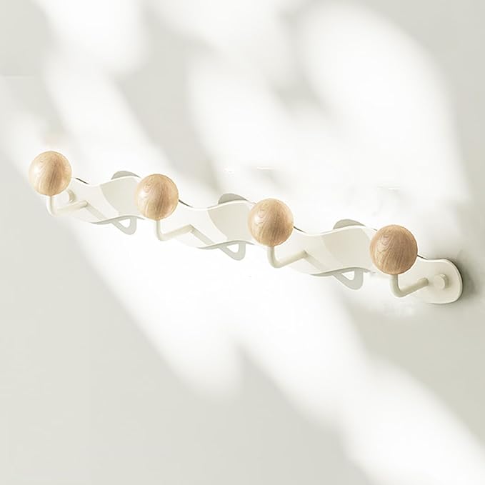 Coat Hooks for Wall, Key Holder Wall Mount, Coat Rack Wall Mount, Wall Hooks for Coats, Hooks for Hanging Hat Towel Purse Robes Mudroom Bathroom Entryway, Beige-NeatNest