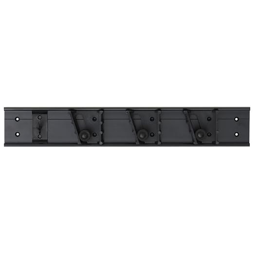 Carlisle FoodService Products 4073100 Roll 'N Grip Mop, Broom and Tool Holder / Storage System, 3 Positions + 1 Hook
