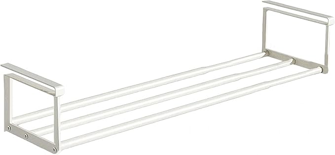 Expandable Shoe Rack Organizer - Adjustable Shoe Rack & Under Cabinet Shelf - for Shoe or Clothing Storage and Organization, Under Shelf Storage (White,1 Pcs)-NeatNest