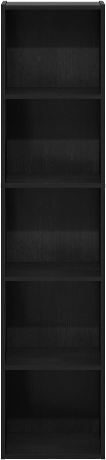 Furinno Luder Bookcase / Book / Storage, 5-Tier Cube, Blackwood-NeatNest
