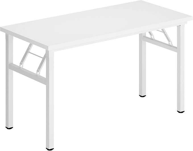 DlandHome 47 inches Folding Table Computer Desk Portable Table Activity Table Conference Table Home Office Desk, Fully Assembled White DND-ND5-120WW-NeatNest