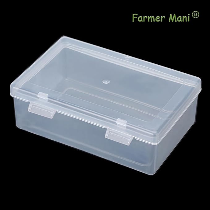 2 Pack Rectangle Small Storage Containers Box 6.5 x 4.17 x 2.28 inch, Clear Plastic Storage Containers Box for Collecting Small Items, Beads, Game Pieces, Business Cards, Crafts Accessories-NeatNest