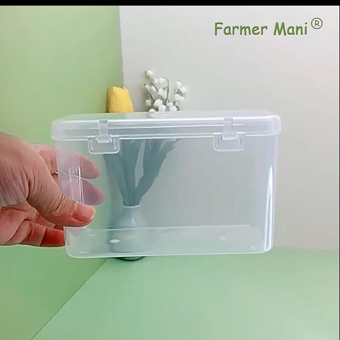 2 Packs 5.75x2.44x3.7 Inches Polypropylene Rectangle Mini Storage Containers Box with Lid for Small Items and Other Craft Projects-NeatNest