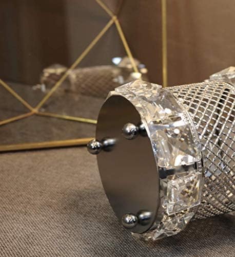 CY craft Silver Makeup Brush Holder Organizer,Handcrafted Vintage Cosmetics Brushes Eyebrow Pencil Pen Cup Collection, Crystal Flower Vase Desk Dresser Decoration and Storage,4.7 x 4 Inch-NeatNest