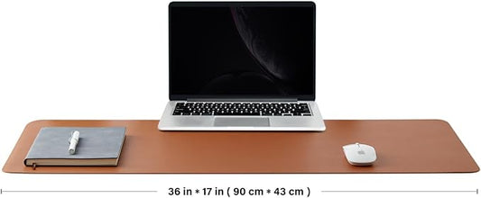 Cork Desk Mat - Dual-Sided Desk Pad for Office and Home - Desk Organization and Accessories - Ideal for Large Mouse Pad and Desk Mats on Top of Desks(Brown,36"x 17")-NeatNest