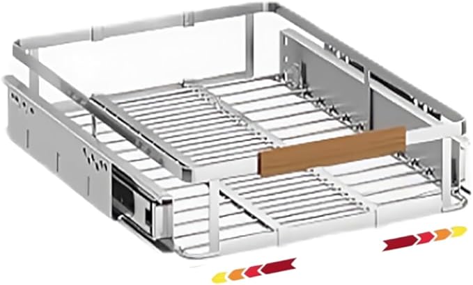 1 Pack Expandable Pull Out Cabinet Organizer，Side Mounting 11.8~18"x17.3"Cabinet Pull Out Shelves, Expandable Slide Out Spice Rack for Kitchen Bathroom Office-NeatNest