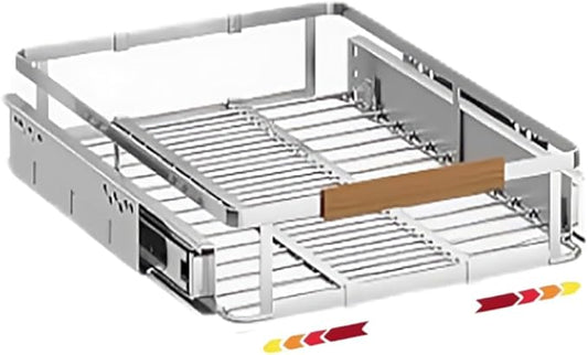 1 Pack Expandable Pull Out Cabinet Organizer，Side Mounting 11.8~18"x17.3"Cabinet Pull Out Shelves, Expandable Slide Out Spice Rack for Kitchen Bathroom Office-NeatNest
