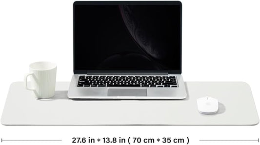 Cork Desk Mat - Dual-Sided Desk Pad for Office and Home - Desk Organization and Accessories - Ideal for Large Mouse Pad and Desk Mats on Top of Desks(White,27.6"x 13.8")-NeatNest