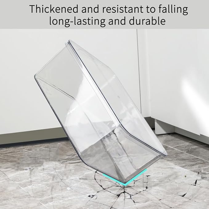 Clear Storage Bins With Lids,5 Packs Food Storage Organizer,Cabinet Storage Basket for Clothing, Towels, Cosmetics, Kitchen Storage Containers,Transparent Pantry Containers (3L+2S)-NeatNest