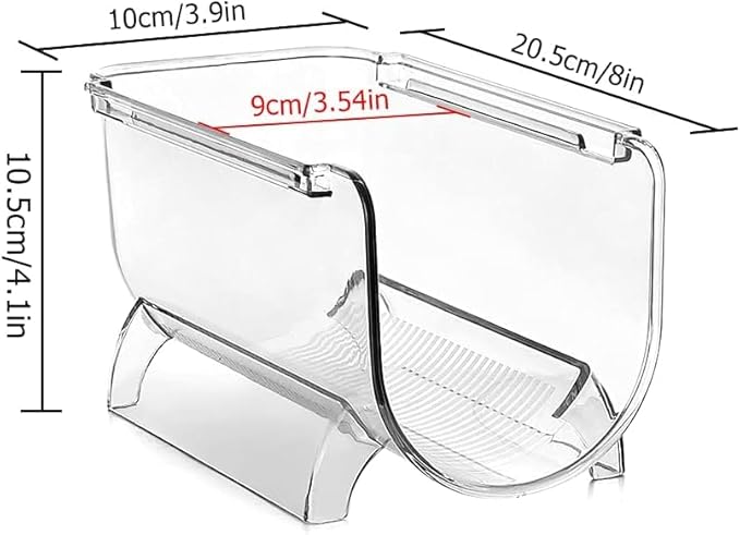 6 Pack Plastic Wine Bottle Holder for Refrigerator, Acrylic Wine Rack Refrigerator, Clear Wine Bottle Organizer Holder for Kitchen, Refrigerator, Countertop Organization