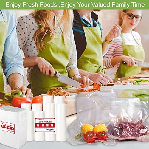 100 Quart Size 8x12Inch Vacuum Sealer Freezer Bags with Commercial Grade,BPA Free,Heavy Duty,Great for Food Vac Storage or Sous Vide Cooking-NeatNest