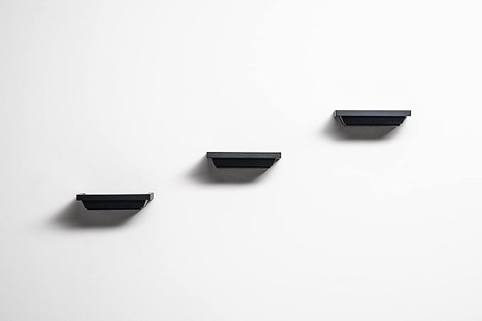 Floating Wall Shelves Mounted Set of 3, Small Decorative Home Decor for Bathroom, Living Room, Kitchen, Bedroom, and Office 6x4inches (Black, 3)-NeatNest