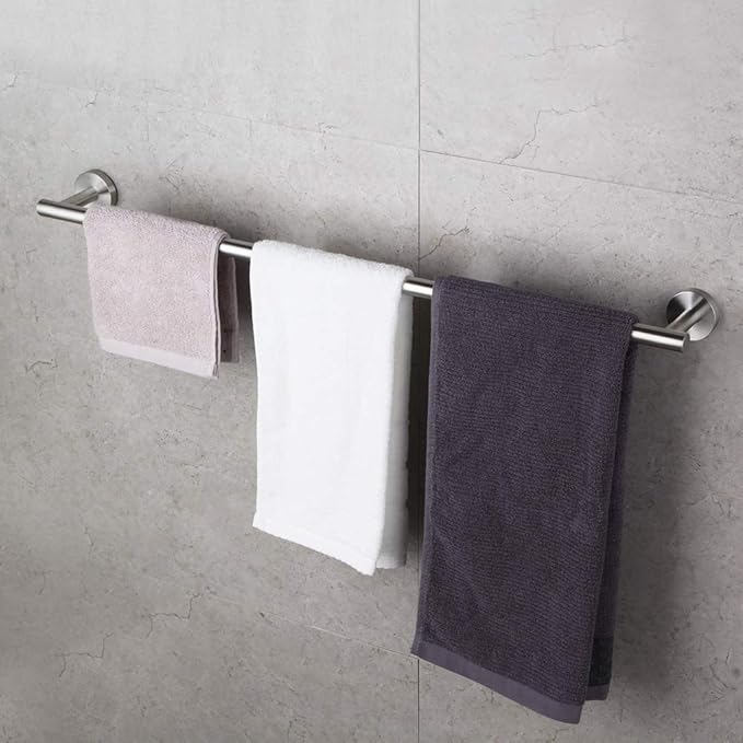 GERZWY Bathroom Towel Bar 33-Inch Stainless Steel Towel Bar Contemporary Style Wall Mount for Bath Kitchen, Brushed Finish AG1101C85-LS
