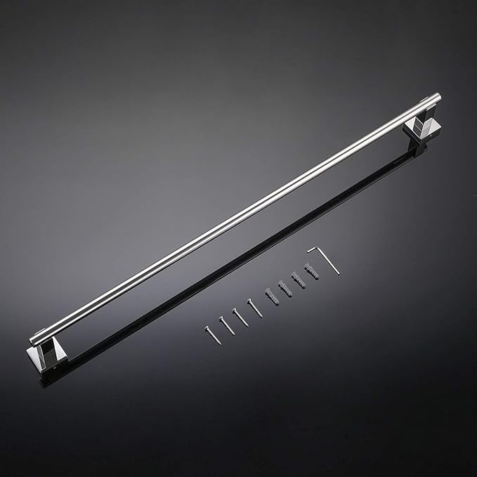 Miyili 30-Inch Bathroom Single Towel Bar Stainless Steel Towel Rack Bath Towel Hanger Wall Mount Polished Finish, A02C75A