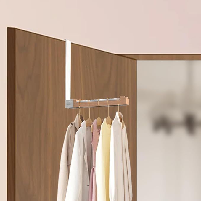2-Pack Over Door Hooks, Foldable Heavy Duty White, Space-Saving Hangers for Coats, Towels & Robes - Bathroom, Bedroom, Closet Organizer