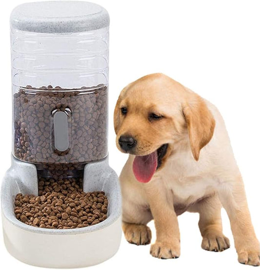 kathson Automatic Replenish Dog Food Dispenser Station,Easily Clean,1 Gallon Gravity Feeder Cat Eating Bowl,Large Capacity Pet Self Feeding for Dogs, Cats Small Pets Puppy Kitten Rabbit Bunny-NeatNest