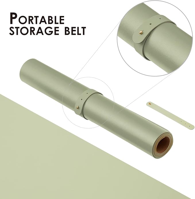 Cork Desk Mat - Dual-Sided Desk Pad for Office and Home - Desk Organization and Accessories - Ideal for Large Mouse Pad and Desk Mats on Top of Desks(Light Green,36"x 17")-NeatNest