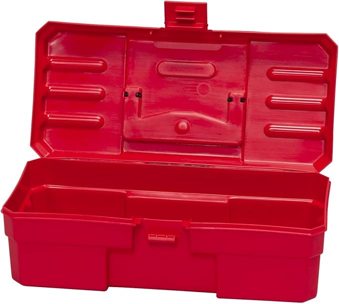 Akro-Mils 12-Inch ProBox Plastic Toolbox for Tools, Hobby or Craft Storage Toolbox, Model 09912, (12-Inch x 5-1/2-Inch x 4-Inch), Red-NeatNest