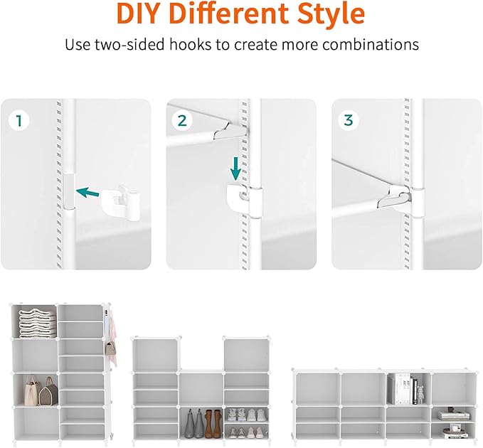 AWTATOS Shoe Rack, 8 Tier Shoe Storage Cabinet with Door, 32 Pair Shoe Organizer Shelves for Closet Hallway Bedroom Entryway, White-NeatNest