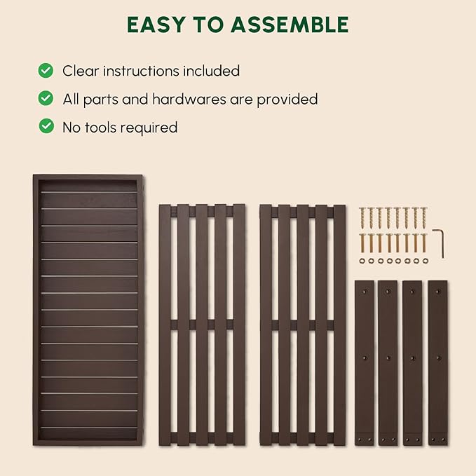 BEEFURNI Acacia Shoe Rack Bench, 3-Tier Sturdy Shoe Storage Bench, Wooden Footwear Organizer for Boots, 300 LBS Load Capacity, Perfect for Closet Entryway Bathroom, 1-Year Manufacturer Warranty, Brown-NeatNest