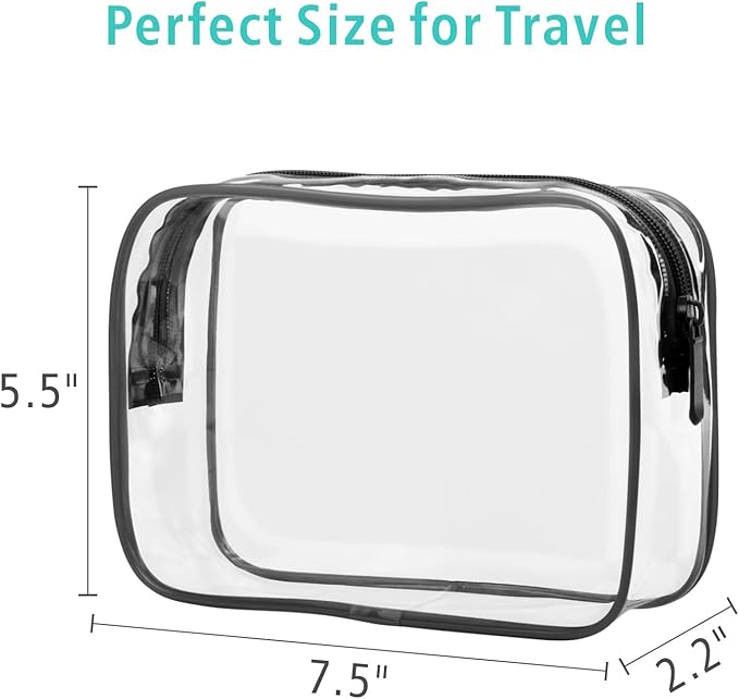 F-color Hanging Shower Caddy Portable with Clear Makeup Bag - College Dorm Essentials for Guys with Hooks Black, TSA Approved Toiletry Bag for Travel Size, Black