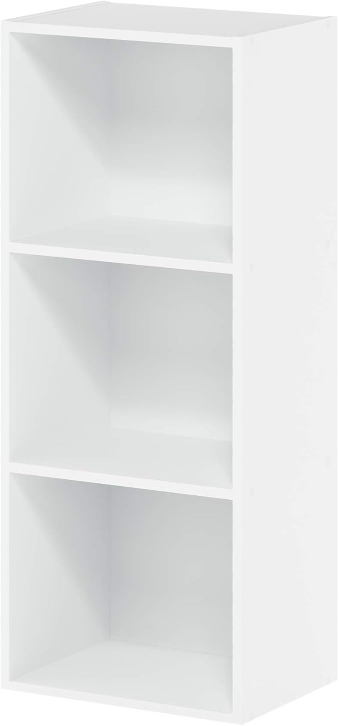 Furinno Luder Bookcase / Book / Storage , 3-Tier, White-NeatNest