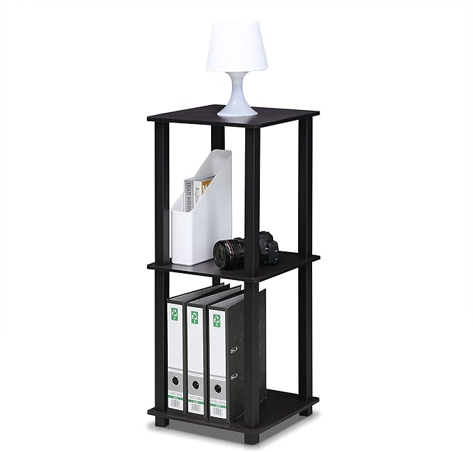 Furinno Simplistic Set of 2 End Table, Dark Walnut-NeatNest