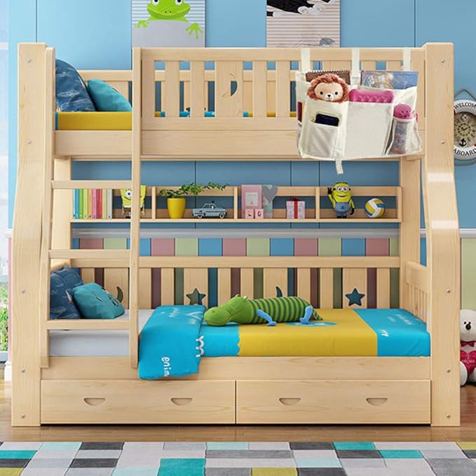 Bunk Bed Organizer - Bedside Storage Caddy with Pocket, Hanging Organizer for Dorm Room, Hospital Bed Rail and More (Cream)-NeatNest