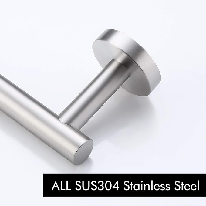 KES 21.3 Inches Towel Bar for Bathroom Kitchen Hand Towel Holder Dish Cloths Hanger SUS304 Stainless Steel RUSTPROOF Wall Mount Brushed Steel, Total Length 23.6 Inch, A2000S60-2