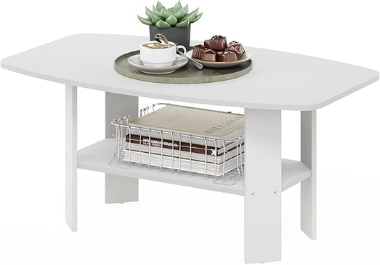Furinno Simple Design, Coffee Table, White-NeatNest