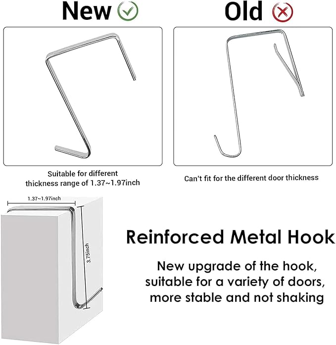 Over the Door Shoe Organizer Shoe Rack for Door Hanging Shoe Organizer (Grey, 24 pockets)-NeatNest