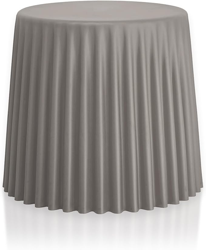 2xhome Modern Stackable Stool Chair | Versatile Plastic Molded Coffee Table Ottoman | Weather Resistant for Indoor Outdoor Use, Gray