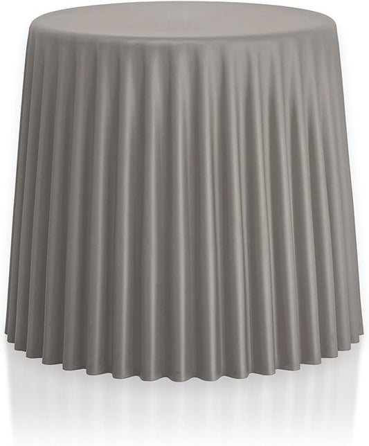 2xhome Modern Stackable Stool Chair | Versatile Plastic Molded Coffee Table Ottoman | Weather Resistant for Indoor Outdoor Use, Gray