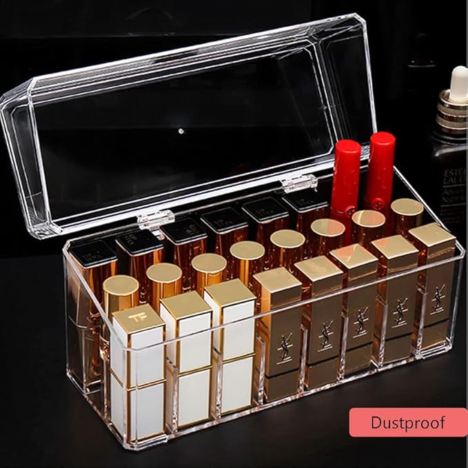 Acrylic Rollerball Perfume Organizer Beauty Scent Holder with 24 Grids Organization Container Storage for mini perfume/mini spray collection display- Clear-NeatNest