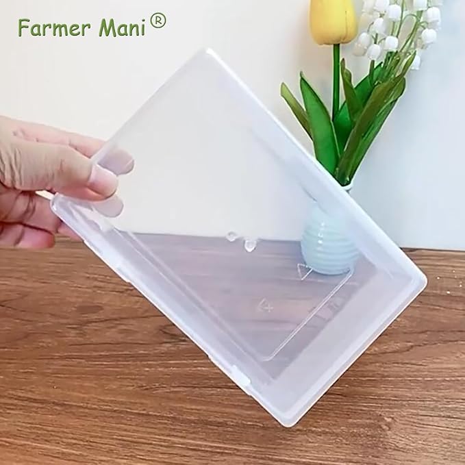 2 Pack Rectangle Small Storage Containers Box 6.5 x 4.17 x 2.28 inch, Clear Plastic Storage Containers Box for Collecting Small Items, Beads, Game Pieces, Business Cards, Crafts Accessories-NeatNest