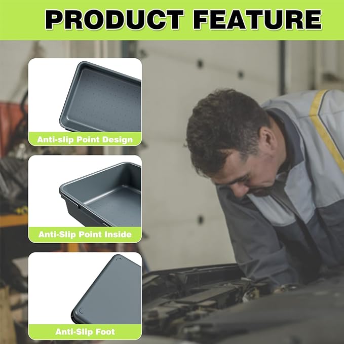 BYCY 38PCS Interlocking Desk Drawer Organizer Tray Divider Set, Plastic Black Desk Organizer Separator, Office Drawer Dividers Storage Bins for Office Bathroom Kitchen (38pcs 5Size)-NeatNest