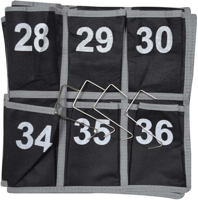 Godery Numbered Classroom Pocket Chart for Cellphone and Calculator holder, 36 Hanging Wall or Door Organizer (36 Pocket)-NeatNest