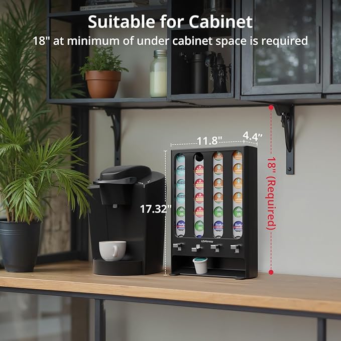 K Cup Holder Creative Coffee Pods Storage Stand Vending-Style K Pod Dispenser K Cup Organizer for 28 Pods-NeatNest
