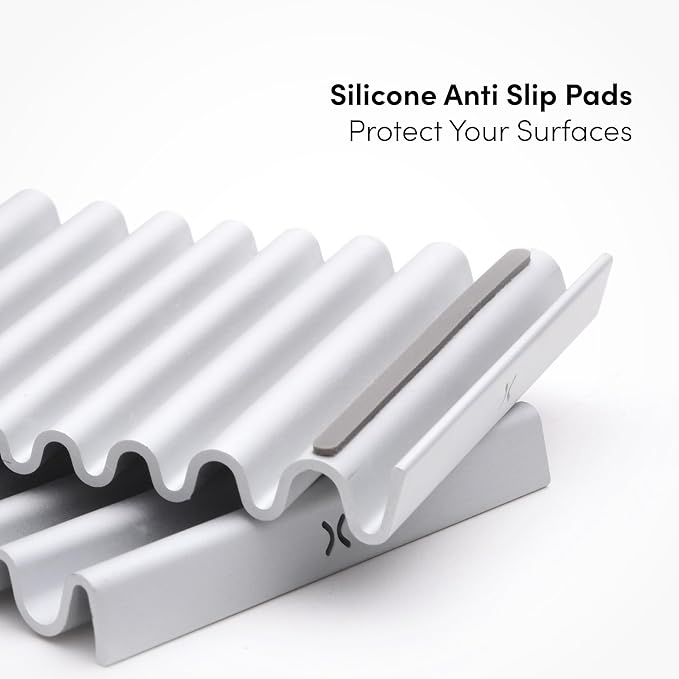 Aluminum Soap Dish (Pack of 2) – Rustproof Anodized Metal Soap Holder with Fast Drainage, Non-Slip Silicone Base, Modern Minimalist Design – Durable & Easy to Clean for Bathroom, Kitchen & Sink-NeatNest