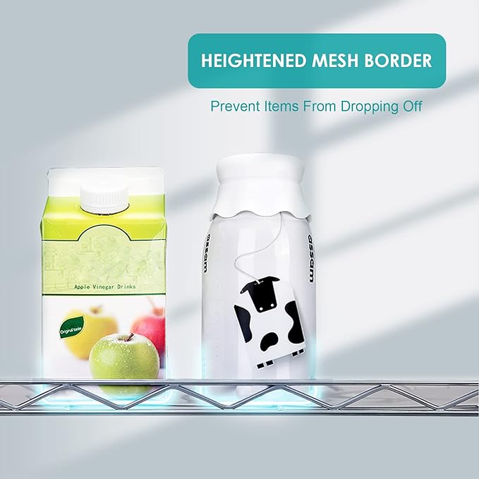 BNSPLY 3-Tier Adjustable Shelving Unit, Metal Wire Rack with NSF Certified, Leveling Feet, Standing Storage Shelf for Laundry, Bathroom, Kitchen, Pantry, Closet, Chrome-NeatNest