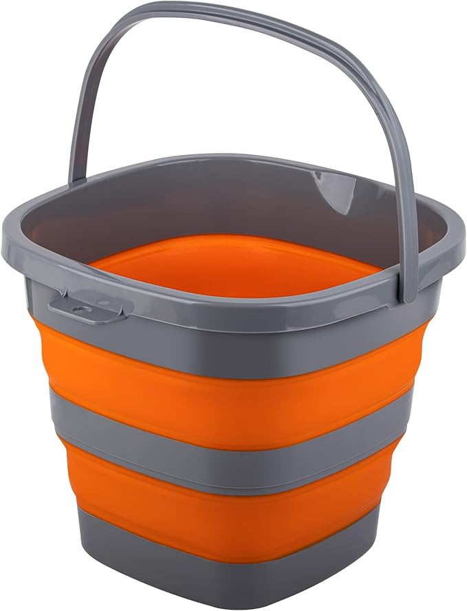 Collapsible Bucket with 1.32 Gallon (5L), Small Plastic Bucket for Sand or Beach, Portable Water Bucket for Cleaning, Fishing Water Pail-NeatNest