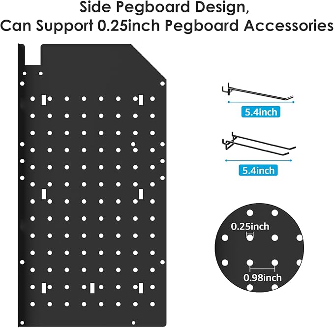 CCCEI Modular Power Tool Organizer with Charging Station. 4 Layer Wall Mount Drills Holder, Tool Battery Charger Organizer. Garage Shop Storage Utility Shelf with 10FT Power Strip, Gift for Men.-NeatNest