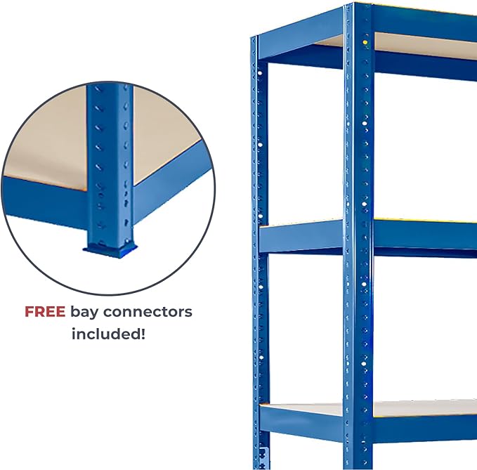 180cm x 120cm x 40cm, Blue 5 Tier (175KG Per Shelf), 875KG Capacity Extra Wide Garage Shed Storage Shelving Unit, 5 Year Warranty-NeatNest