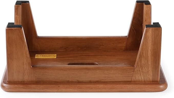 CONSDAN Step Stool for Bed - USA Grown Oak, Wooden Stool for Adults and Seniors, 6.5" High, Non-Slip Mat, No Assembly Needed, Solid Wood, Chocolate Color-NeatNest