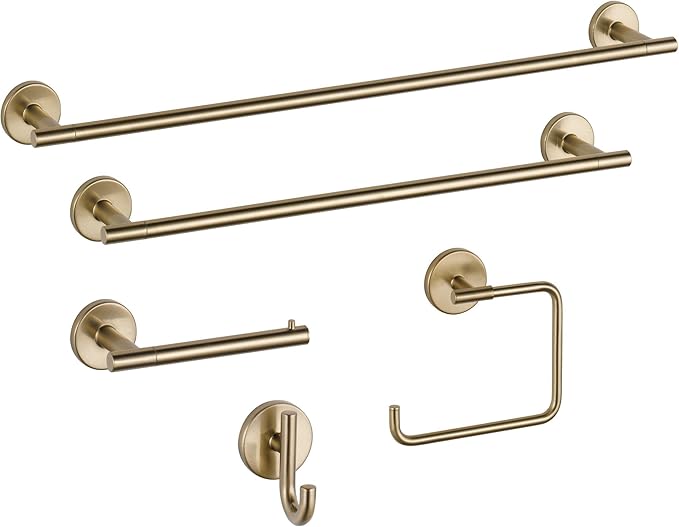 Delta 75935-CZ Trinsic Single Towel Hook in Champagne Bronze-NeatNest