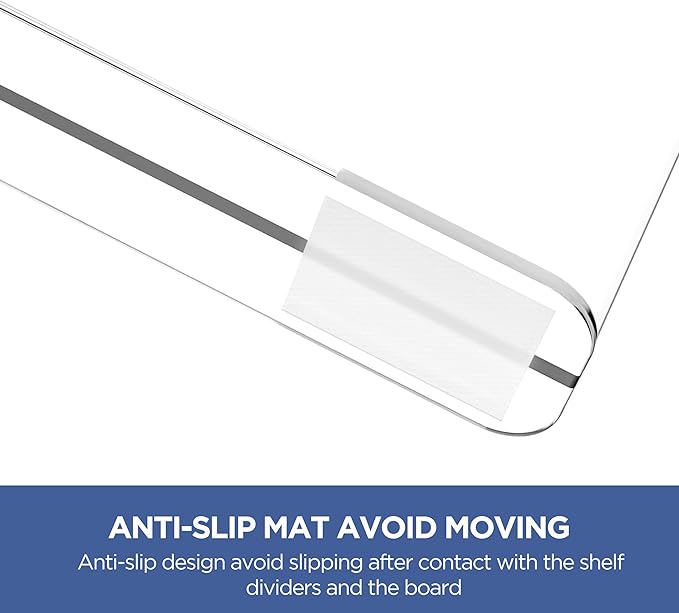 HBlife 𝟭𝟮 𝗜𝗻𝗰𝗵𝗲𝘀 𝗧𝗮𝗹𝗹 [𝗘𝘅𝘁𝗿𝗮 𝗧𝗮𝗹𝗹 𝗩𝗲𝗿𝘀𝗶𝗼𝗻] Clear Shelf Dividers, 2 Pack Purse Organizer for Closet Perfect for Sweater, Shirts, Handbags, Acrylic Bookshelf for Organization-NeatNest