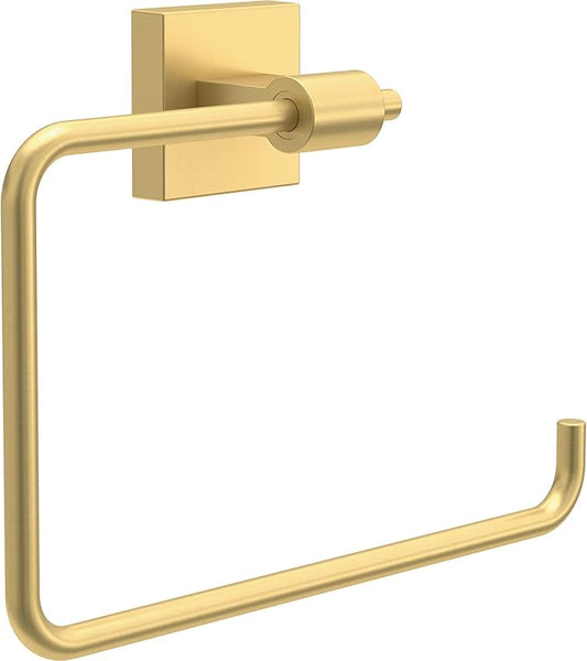Franklin Brass Maxted (1-Pack) Hand Towel Ring Modern Gold Holder for Wall Mount Square Hanger for Kitchen, Bathroom Accessories MAX46-MG