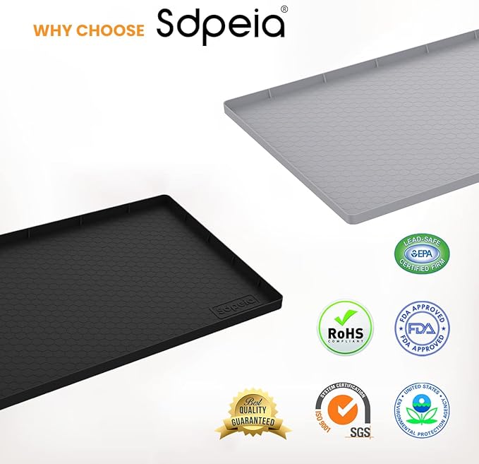 Sdpeia Under Sink Mat for [31" x 22"] Cabinet, Upgraded Silicone Waterproof Mat Kitchen Cabinet Liner Cabinet Protector Kitchen Organizers and Storage-NeatNest